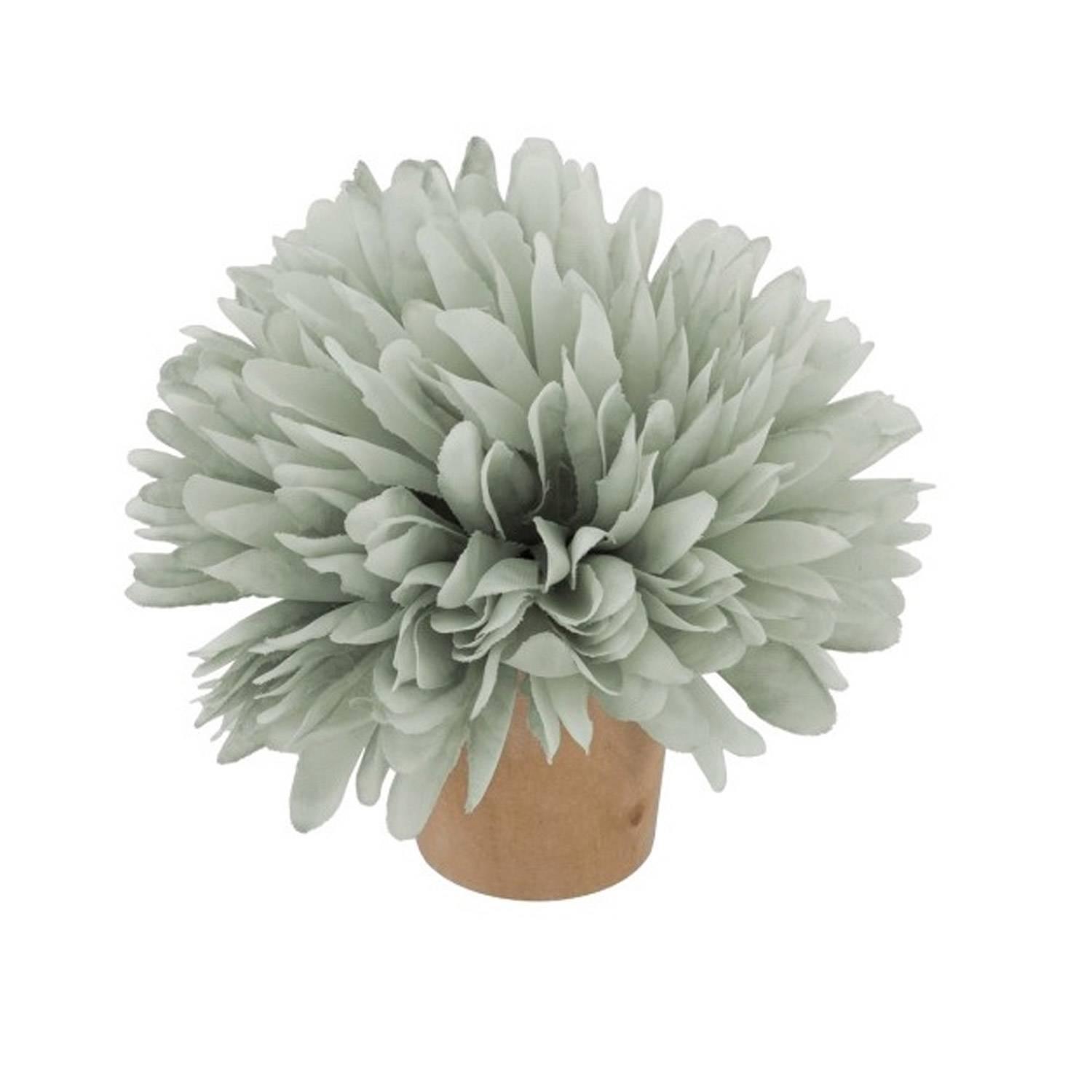 Bouchon - Bois - Déco Fleur - Blanc - 6,5 x 6,5 cm - Miniature 7
