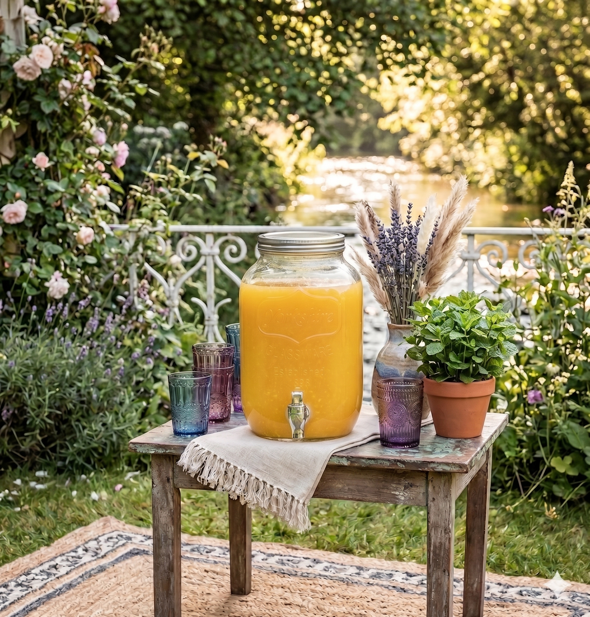 Limonadier En Verre - 4 L - 15,5 x 15,5 x 27 cm - Miniature 3